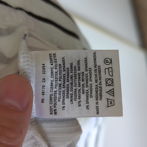 Maeve | Anthropologie Mitred Black & White Striped Fit & Flare Dress Size 8 P - Picture 8 of 12